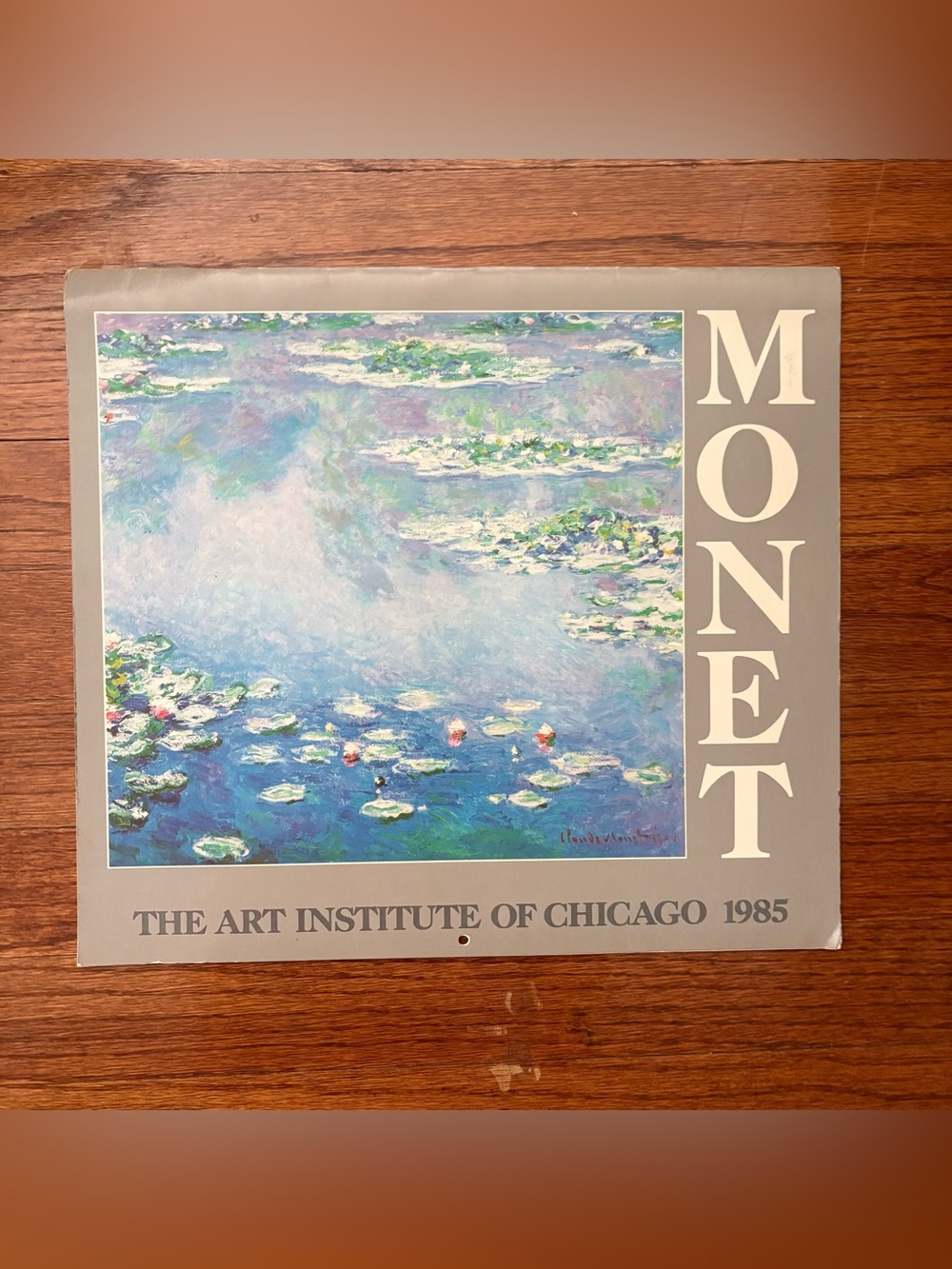 Monet Water Lilies 1985 Calendar